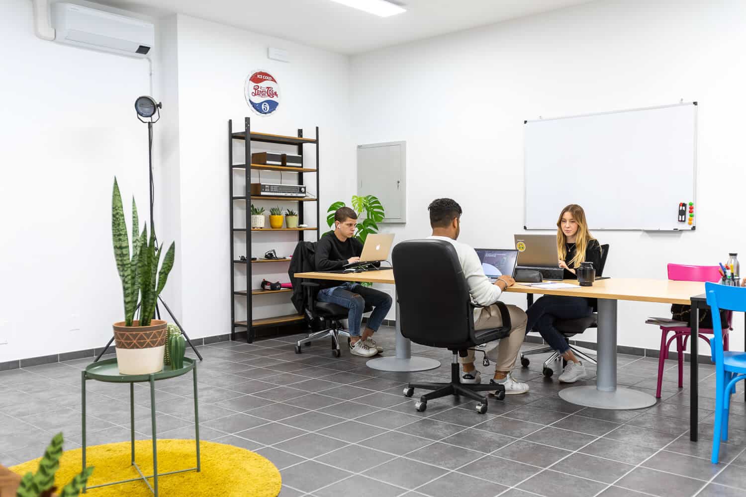 Ragazzi lavorano nella sala marketing di Ululab a Curtarolo